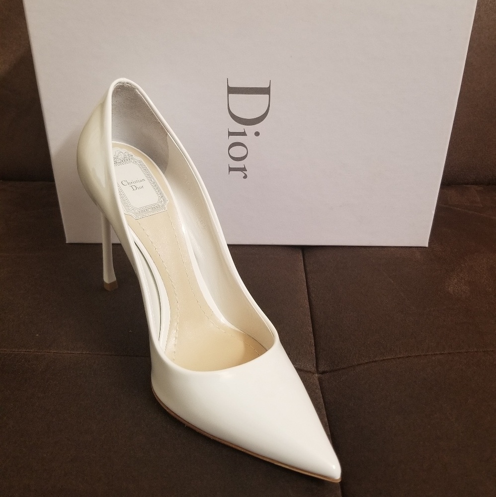 Dior Women's Essence White Patent Leather Pumps